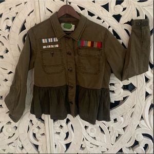 Anthropologie embellished military style jacket